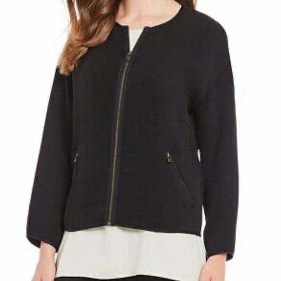 Women’s Eileen Fisher Silk Sponge Textured Jacket Size Small - Picture 3 of 8